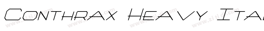 Conthrax Heavy Itali字体转换